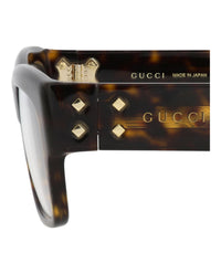Gucci Mens Square/Rectangle Havana Havana Transparent Fashion Designer Eyewear