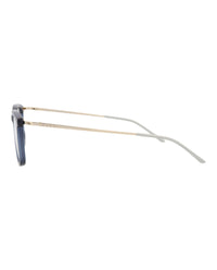 Gucci Mens Square/Rectangle Blue Gold Transparent Fashion Designer Eyewear