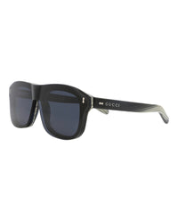 Gucci Gucci Mens Aviator Black Black Transparent Fashion Designer Eyewear