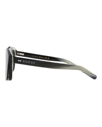 Gucci Gucci Mens Aviator Black Black Transparent Fashion Designer Eyewear