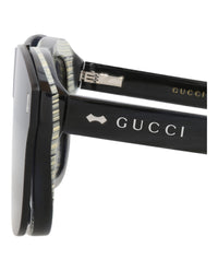 Gucci Gucci Mens Aviator Black Black Transparent Fashion Designer Eyewear