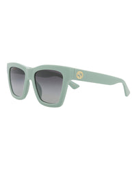 Gucci Womens Cat Eye Green Green Grey Fashion Designer Eyewear