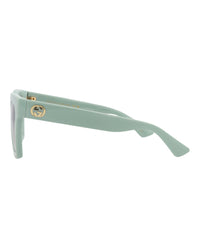 Gucci Womens Cat Eye Green Green Grey Fashion Designer Eyewear