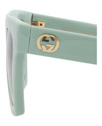 Gucci Womens Cat Eye Green Green Grey Fashion Designer Eyewear
