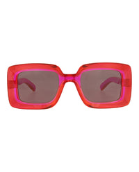 Gucci Gucci Womens Square/Rectangle Fuchsia Fuchsia Brown Fashion Designer Eyewear