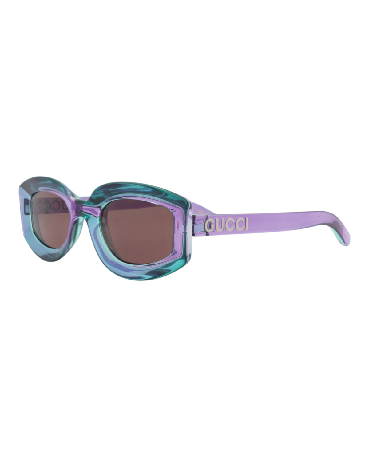 Gucci Womens Cat Eye Violet Violet Brown Fashion Designer Eyewear