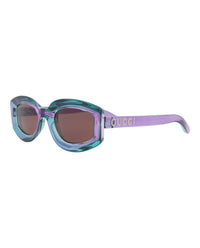 Gucci Womens Cat Eye Violet Violet Brown Fashion Designer Eyewear