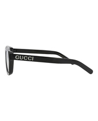 Gucci Mens Square/Rectangle Black Black Transparent Fashion Designer Eyewear