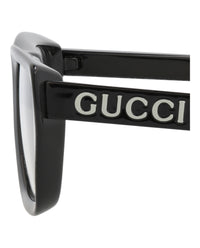 Gucci Mens Square/Rectangle Black Black Transparent Fashion Designer Eyewear