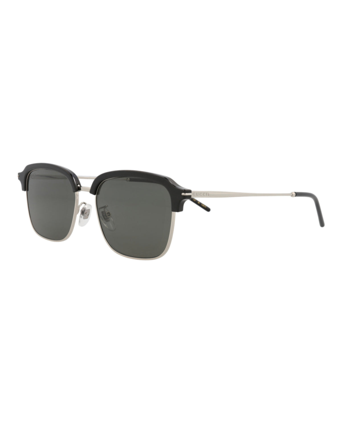 Gucci Gucci Mens Square/Rectangle Silver Silver Grey Fashion Designer Eyewear