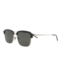 Gucci Gucci Mens Square/Rectangle Silver Silver Grey Fashion Designer Eyewear