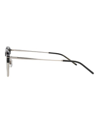 Gucci Gucci Mens Square/Rectangle Silver Silver Grey Fashion Designer Eyewear