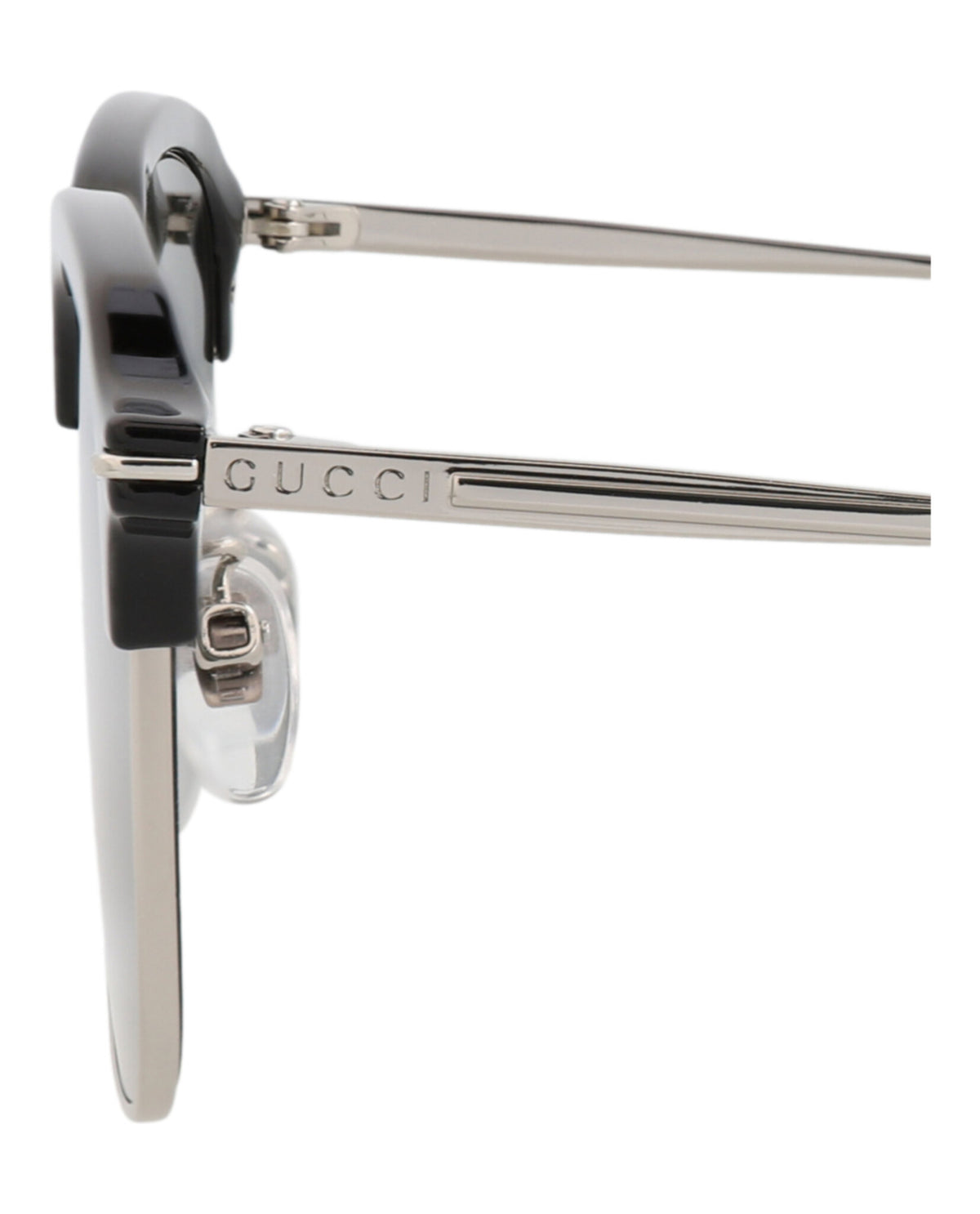 Gucci Gucci Mens Square/Rectangle Silver Silver Grey Fashion Designer Eyewear