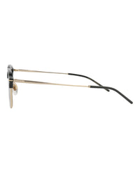 Gucci Gucci Mens Square/Rectangle Gold Gold Brown Fashion Designer Eyewear