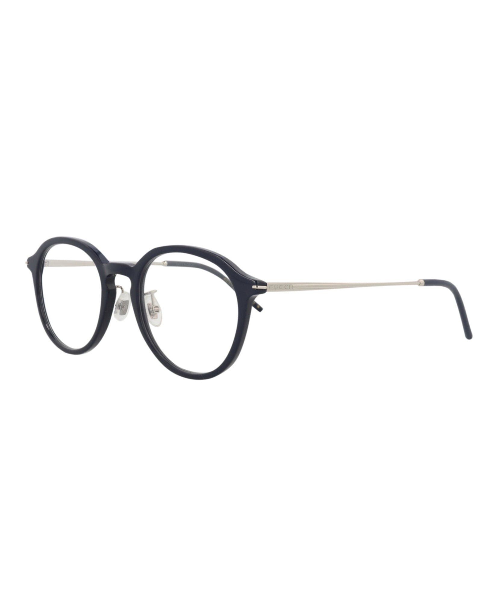 Gucci Gucci Unisex Round/Oval Blue Silver Transparent Fashion Designer Eyewear