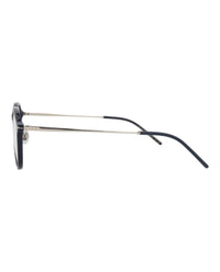 Gucci Gucci Unisex Round/Oval Blue Silver Transparent Fashion Designer Eyewear