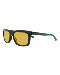 Gucci Mens Square/Rectangle Black Green Yellow Fashion Designer Eyewear