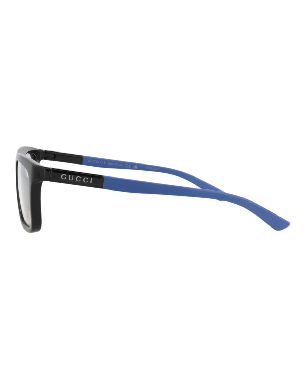 Gucci Mens Square/Rectangle Black Blue Transparent Fashion Designer Eyewear