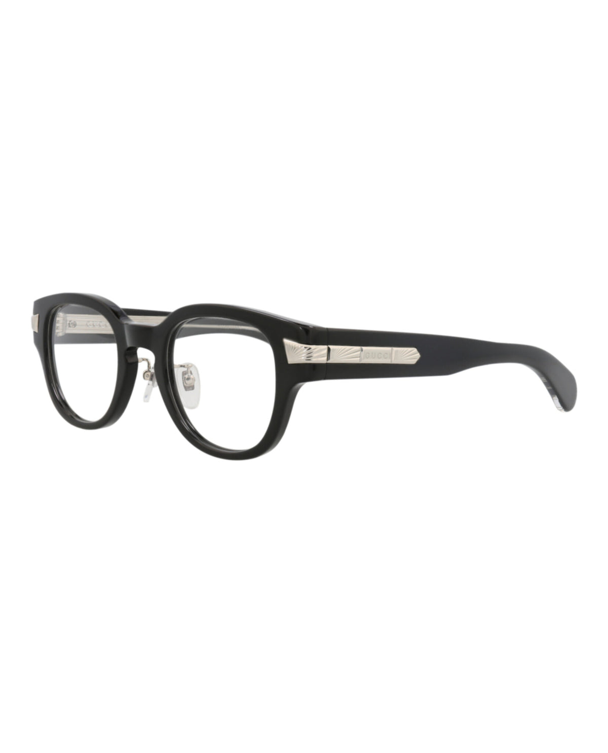 Gucci Womens Round/Oval Black Black Transparent Fashion Designer Eyewear