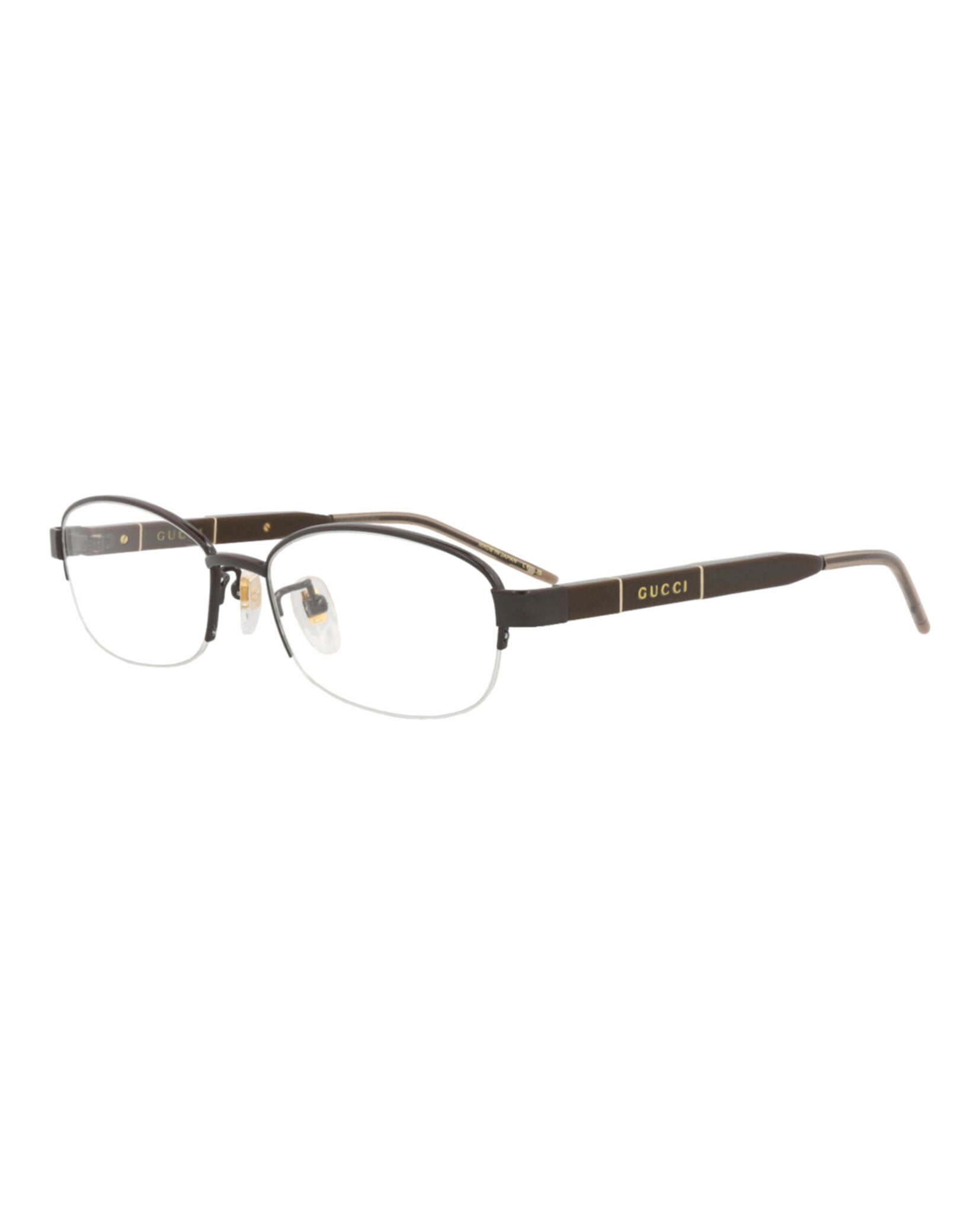 Gucci Gucci Womens Round/Oval Brown Brown Transparent Fashion Designer Eyewear