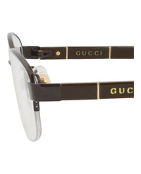 Gucci Gucci Womens Round/Oval Brown Brown Transparent Fashion Designer Eyewear