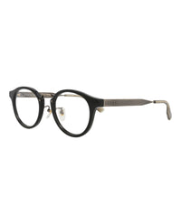 Gucci Unisex Round/Oval Black Gold Transparent Fashion Designer Eyewear