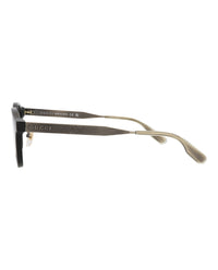 Gucci Unisex Round/Oval Black Gold Transparent Fashion Designer Eyewear