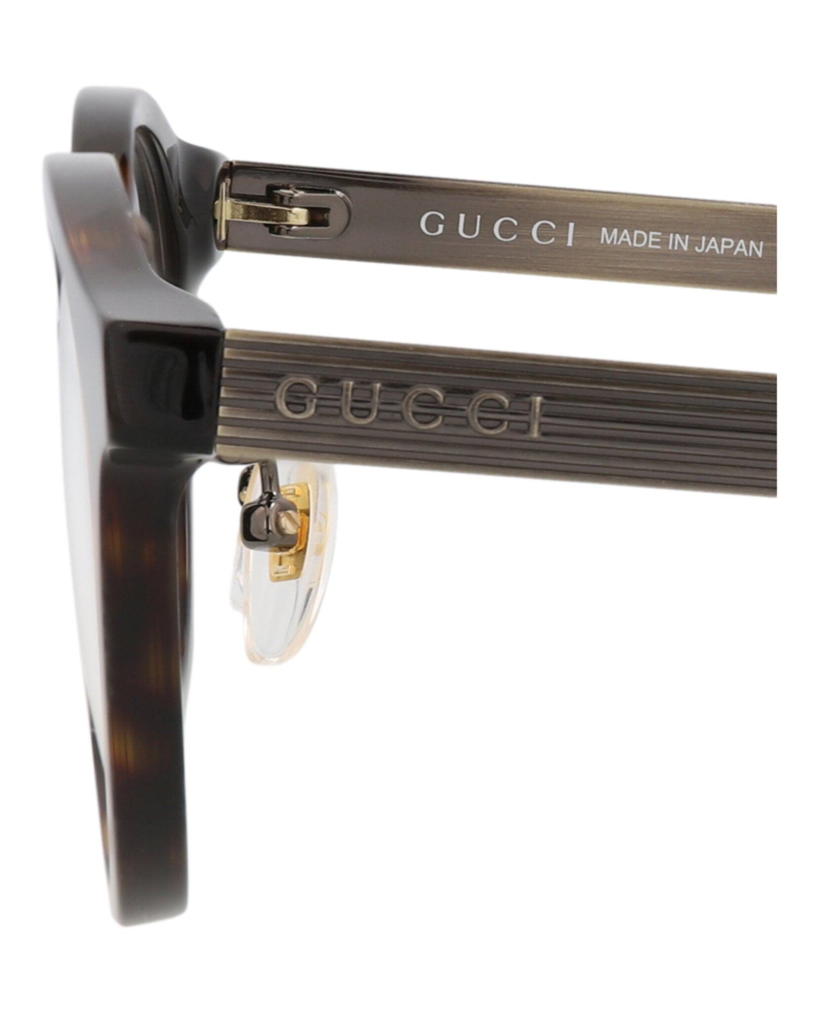 Gucci Gucci Unisex Round/Oval Havana Gold Transparent Fashion Designer Eyewear
