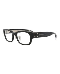 Gucci Unisex Square/Rectangle Black Black Transparent Fashion Designer Eyewear