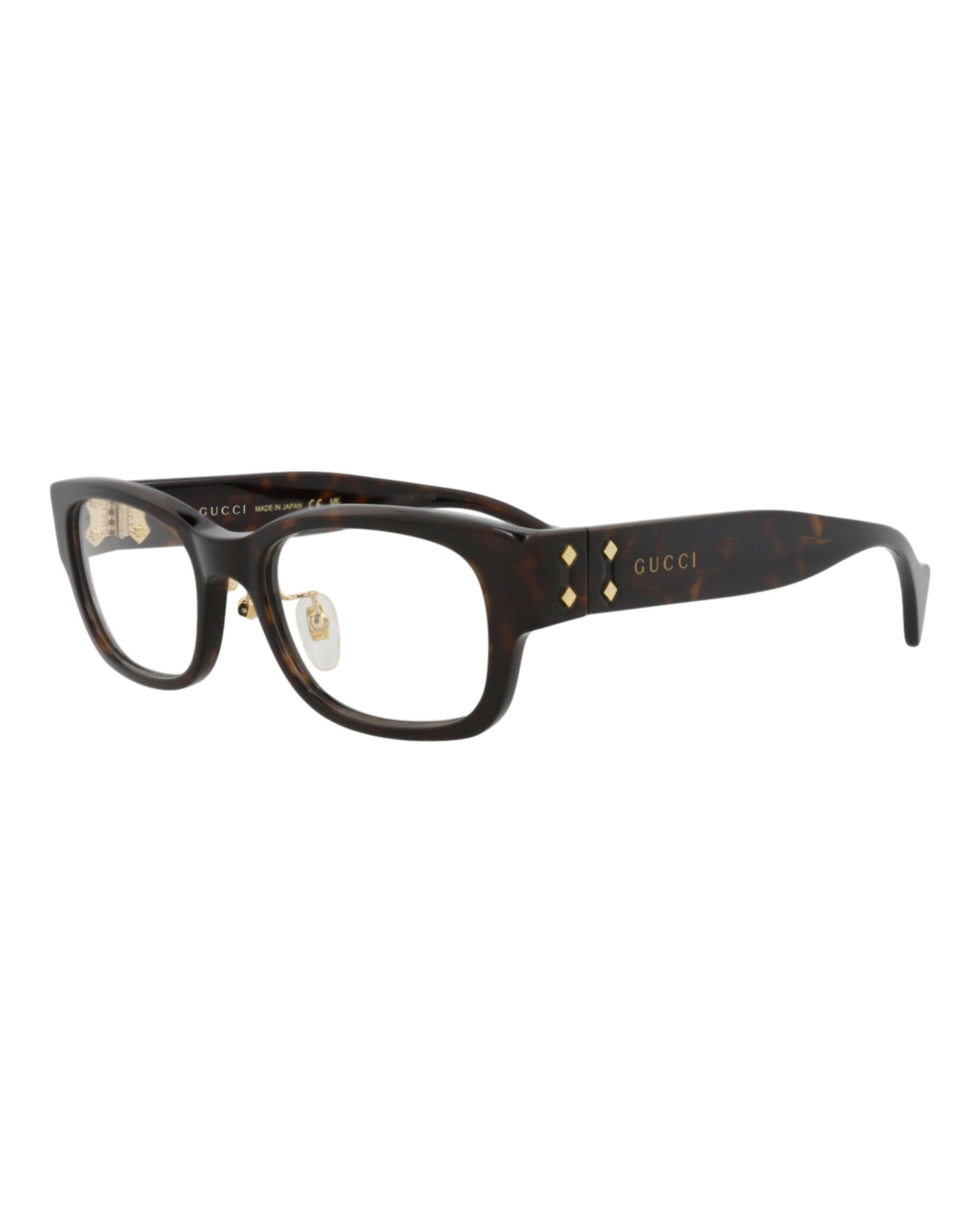 Gucci Gucci Unisex Square/Rectangle Havana Havana Transparent Fashion Designer Eyewear