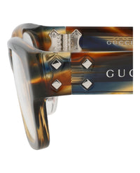 Gucci Gucci Unisex Square/Rectangle Havana Havana Transparent Fashion Designer Eyewear