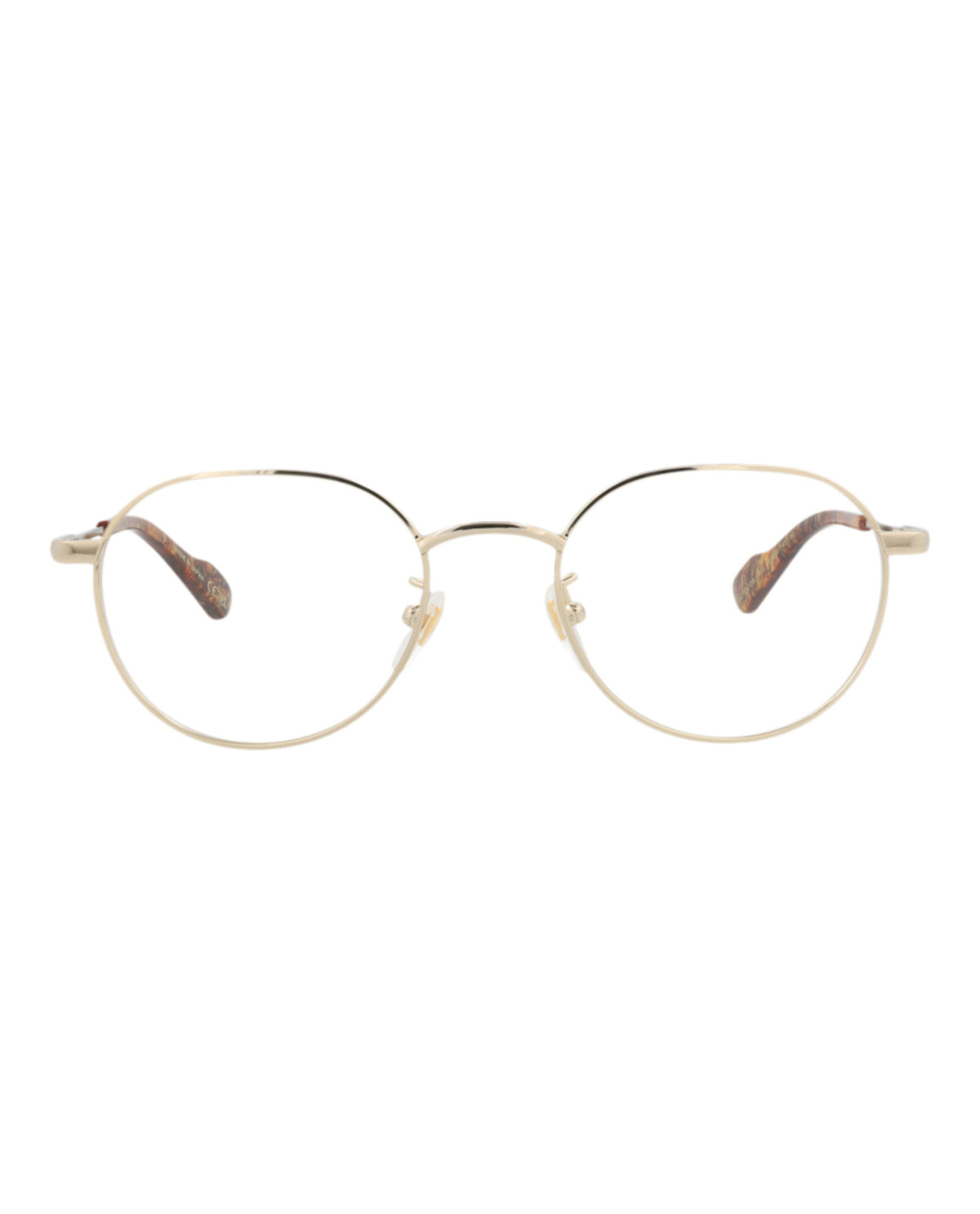 Gucci Mens Round/Oval Gold Gold Transparent Fashion Designer Eyewear