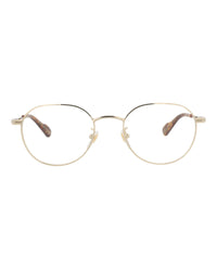 Gucci Mens Round/Oval Gold Gold Transparent Fashion Designer Eyewear