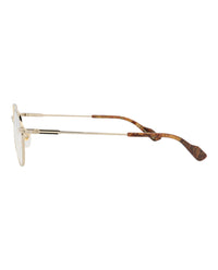 Gucci Mens Round/Oval Gold Gold Transparent Fashion Designer Eyewear