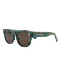 Gucci Gucci Mens Square/Rectangle Green Green Brown Fashion Designer Eyewear