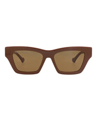 Gucci Womens Cat Eye Brown Brown Brown Fashion Designer Eyewear