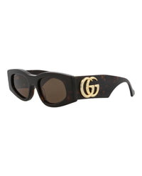 Gucci Gucci Womens Square/Rectangle Havana Havana Brown Fashion Designer Eyewear