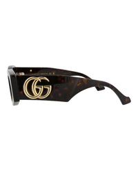 Gucci Gucci Womens Square/Rectangle Havana Havana Brown Fashion Designer Eyewear