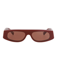Gucci Gucci Womens Square/Rectangle Burgundy Burgundy Brown Fashion Designer Eyewear