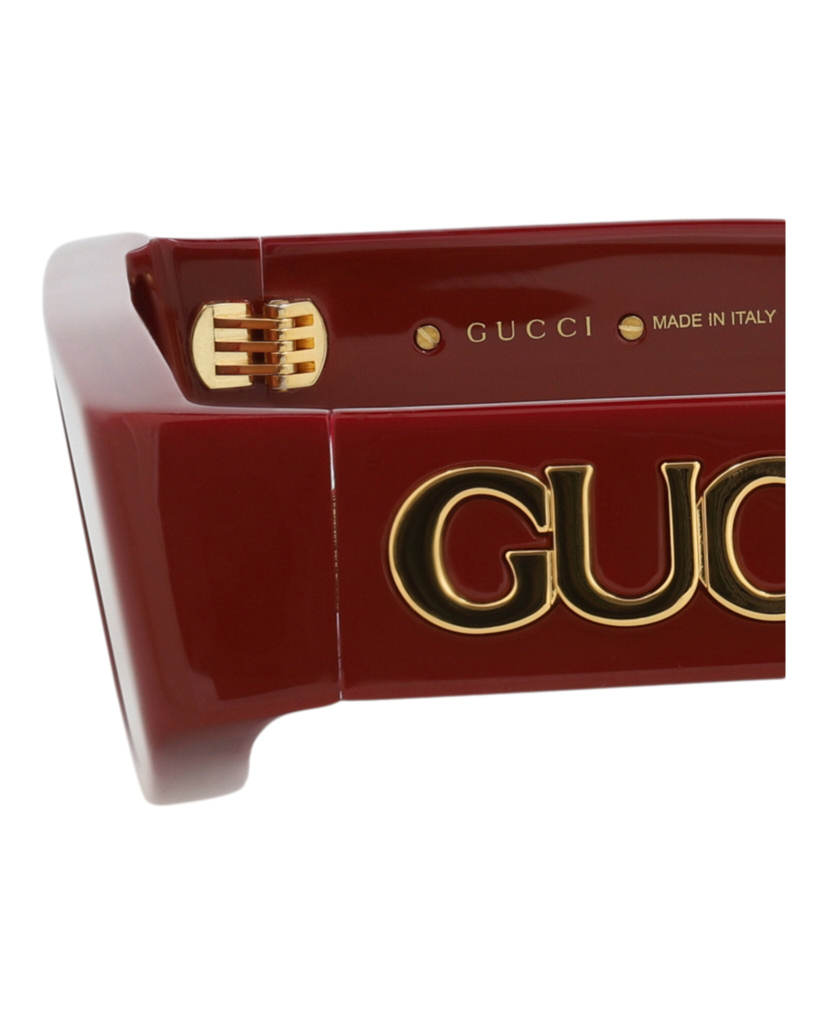 Gucci Gucci Womens Square/Rectangle Burgundy Burgundy Brown Fashion Designer Eyewear