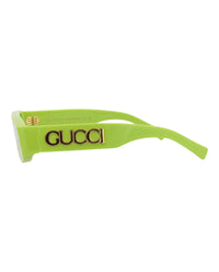 Gucci Womens Square/Rectangle Green Green Green Fashion Designer Eyewear
