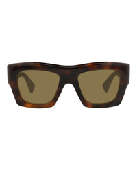 Gucci Womens Square/Rectangle Havana Havana Brown Fashion Designer Eyewear