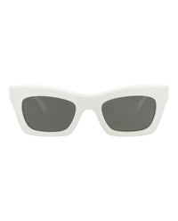 Gucci Womens Cat Eye White White Grey Fashion Designer Eyewear