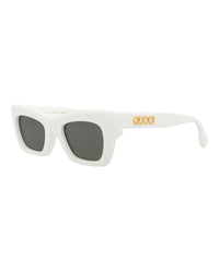 Gucci Womens Cat Eye White White Grey Fashion Designer Eyewear