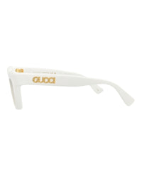 Gucci Womens Cat Eye White White Grey Fashion Designer Eyewear