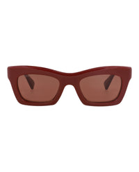 Gucci Gucci Womens Cat Eye Burgundy Burgundy Brown Fashion Designer Eyewear