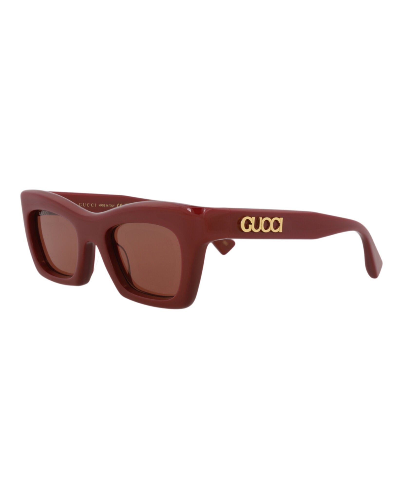 Gucci Gucci Womens Cat Eye Burgundy Burgundy Brown Fashion Designer Eyewear