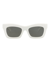Gucci Womens Cat Eye White White Grey Fashion Designer Eyewear