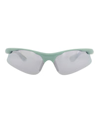 Gucci Gucci Mens Shield/Wrap Green Green Silver Fashion Designer Eyewear