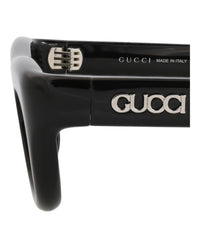 Gucci Gucci Mens Square/Rectangle Black Black Grey Fashion Designer Eyewear